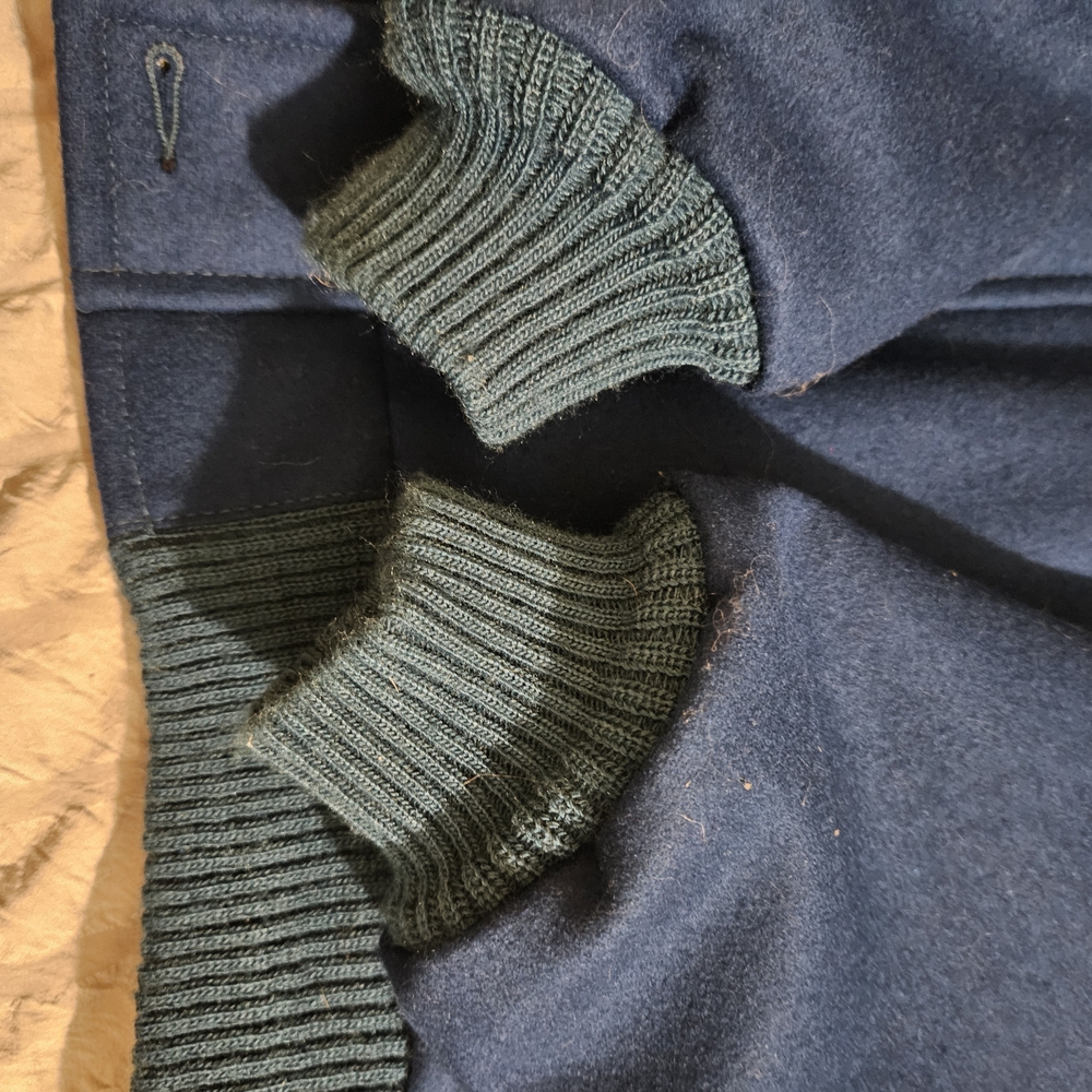 Pendleton Navy And Beige Patterned Zip-Up Wool Ja… - image 4